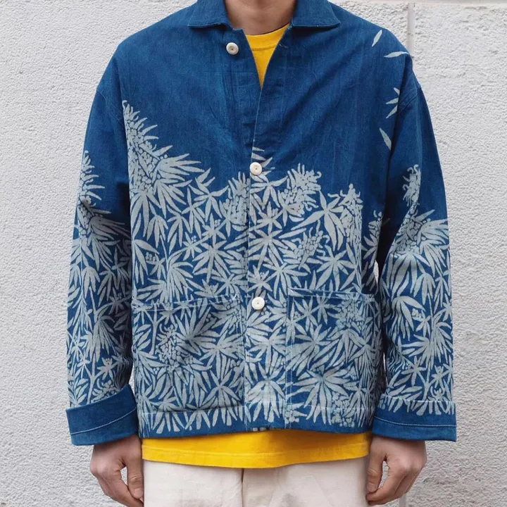 STORY mfg. indigo canna shadow jacket