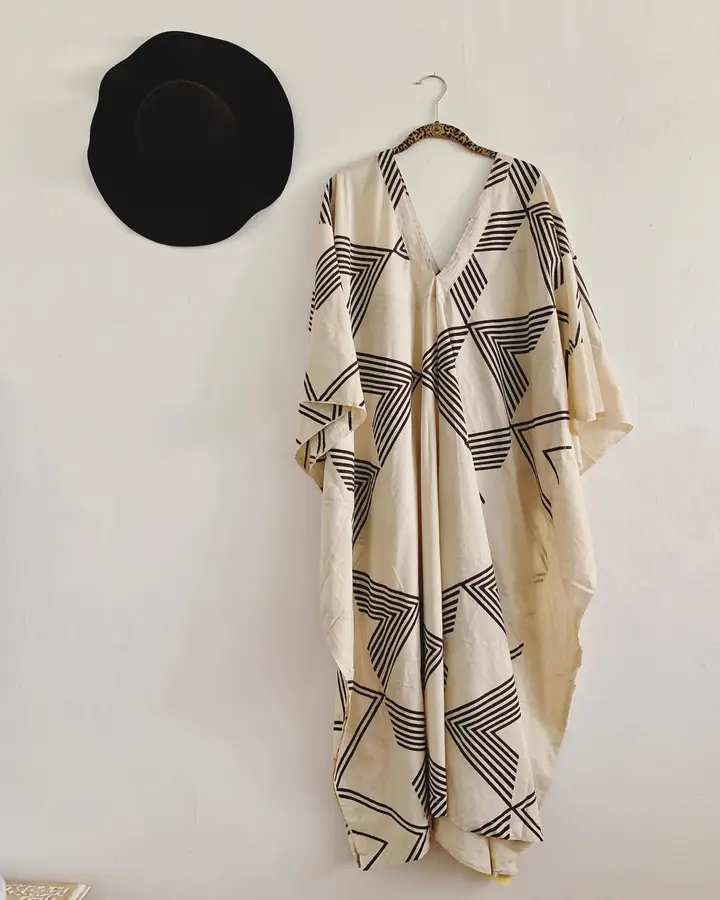 Original-print caftans, for Glorka