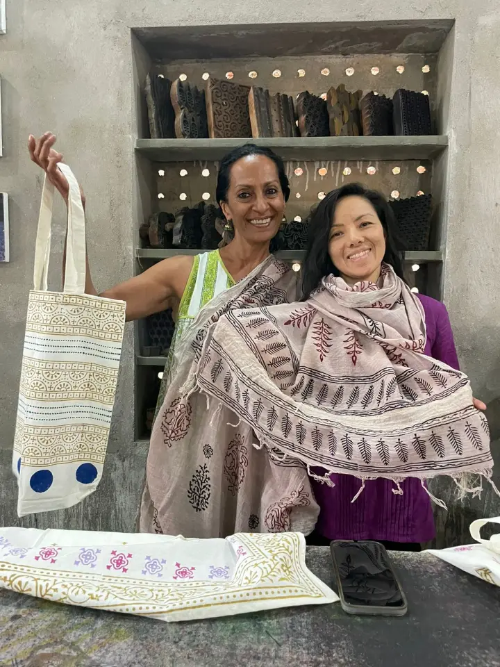 Scarves printed in a morning.
