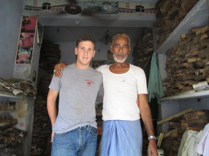 With a master block carver, 2010.