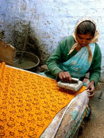 A printer at work, Bagru, 2009.